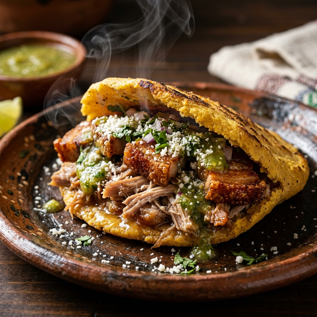 Gorditas de castacán crujiente